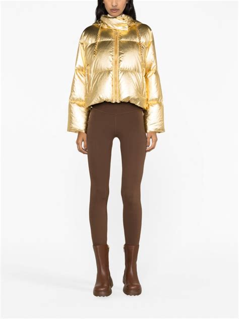 Michael Kors metallic puffer jacket